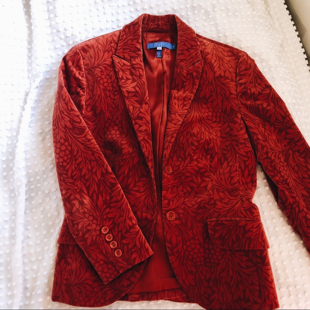Red Floral Escada Sports Jacket